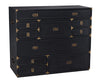 Charles Chest in Pale Mahogany with Brass Handles