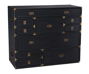 Charles Chest in Pale Mahogany with Brass Handles