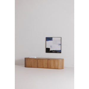 Theo Media Bench in Natural Oak