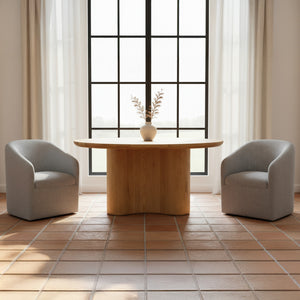 Moe's Sandy Grey Rolling Dining Chair
