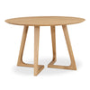 Moe's Godenza Round Dining Table in Natural Oak