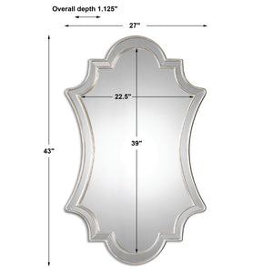 Elara Antiqued Silver Wall Mirror