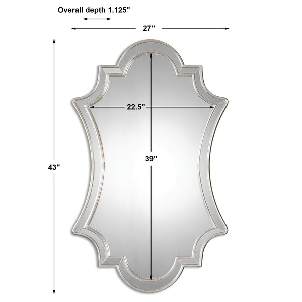 Elara Antiqued Silver Wall Mirror