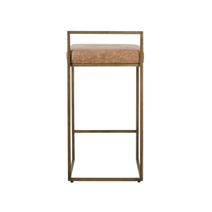Belfort Leather Counter Stool in Sedona Brown