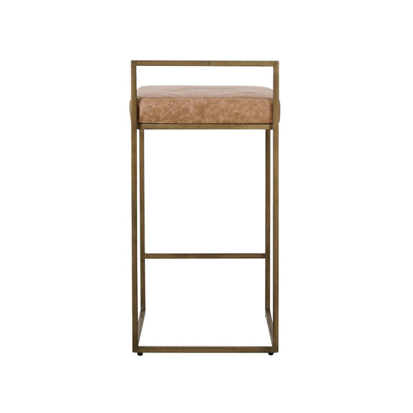 Belfort Leather Counter Stool in Sedona Brown
