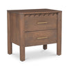 Wiley Nightstand in Vintage Brown with Brass Handles