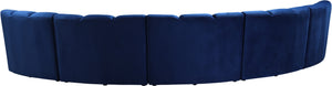 Lynda 5pc. Modular Sectional In Navy Velvet