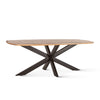 Rapallo 82" Mango Wood and Iron Dining Table, Natural
