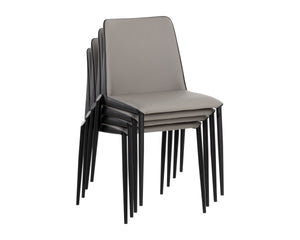 RENEE STACKABLE DINING CHAIR - DILLON STRATUS / DILLON BLACK