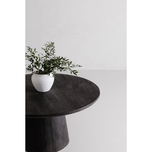 Cember Dining Table Black with Drum Base