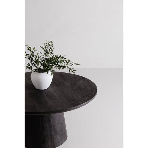 Cember Dining Table Black with Drum Base