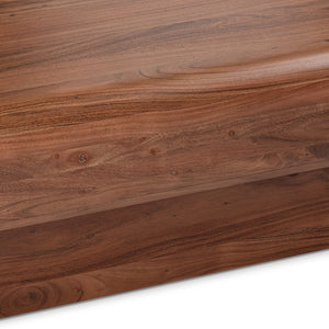 Craig Solid Wood Rectangle Coffee Table - Acorn Brown