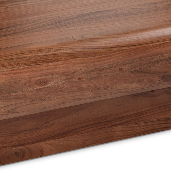 Craig Solid Wood Rectangle Coffee Table - Acorn Brown