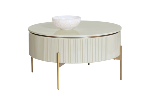PALOMA LIFT TOP COFFEE TABLE - HIGH GLOSS CREAM