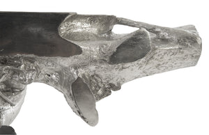 Freeform Console Table B, Silver Leaf