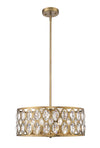 Dealey 6 Light Chandelier in Heirloom Brass Finish