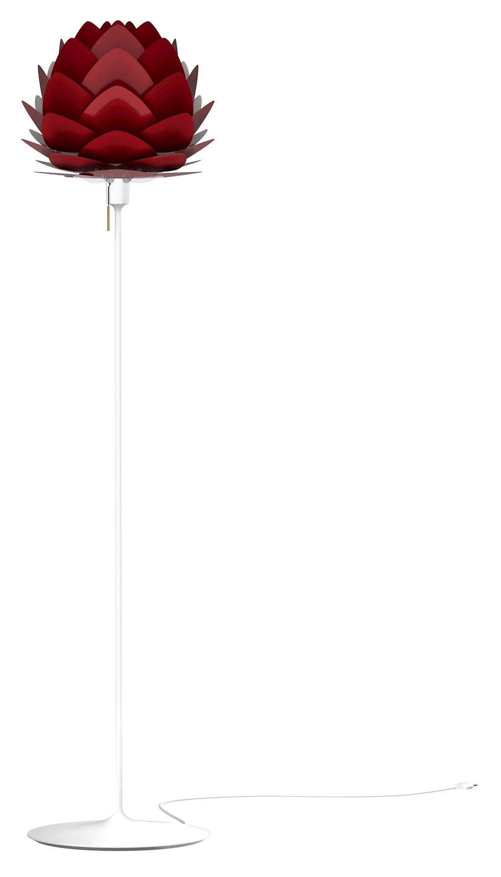 Aluvia Floor Lamp in Ruby with White Base