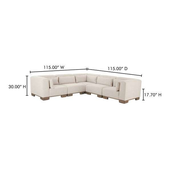 Moe's June Classic L-Shaped Modular Sectional
