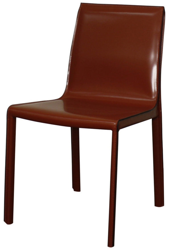 Gervin Recycled Leather Chair In Cordovan