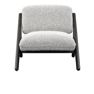 Classic Home Georgia Upholstered Accent Chair - Gray Wood Frame and Ivory Upholstery
