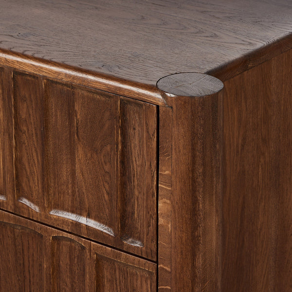 Ezri 6 Drawer Dresser - Carved Cocoa Oak