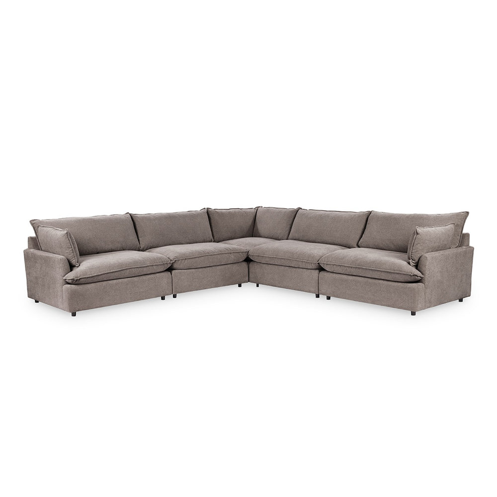Caplan 5-Piece Modular Sectional Sofa - Elite Charcoal