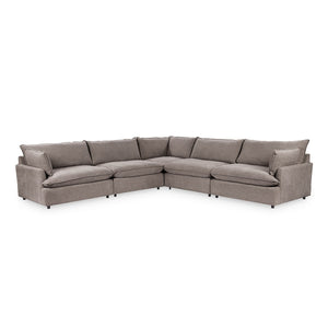 Caplan 5-Piece Modular Sectional Sofa - Elite Charcoal