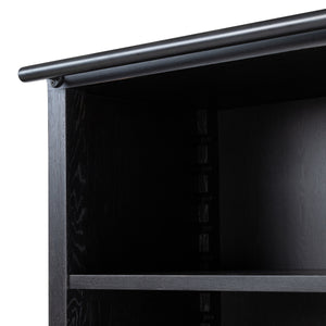 Admont Bookcase In Worn Black Veneer