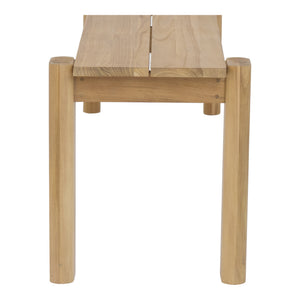 Tempo Outdoor Dining Bench in Natural Wood