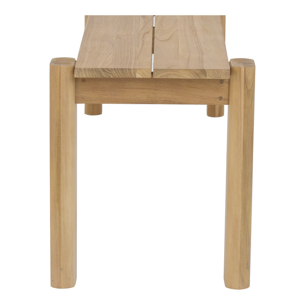 Tempo Outdoor Dining Bench in Natural Wood