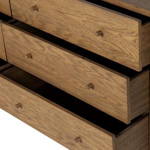 Meadow 6 Drawer Dresser In Tawny Oak