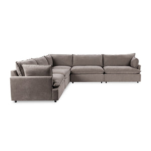 Caplan 5-Piece Modular Sectional Sofa - Elite Charcoal