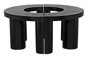 Pluto Mahogany Coffee Table in Hand-Rubbed Black