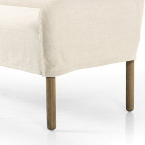 Addington Slipcover Bench in Brussels Natural