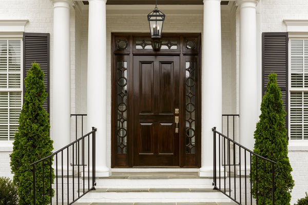 Talbot 3 Light Outdoor Chain Mount Ceiling Fixture in Rubbed Bronze Finish