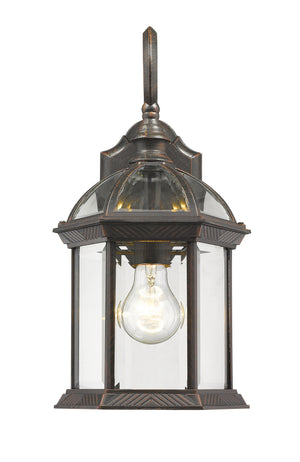 Annex 1 Light Outdoor Wall Light in Rust Finish