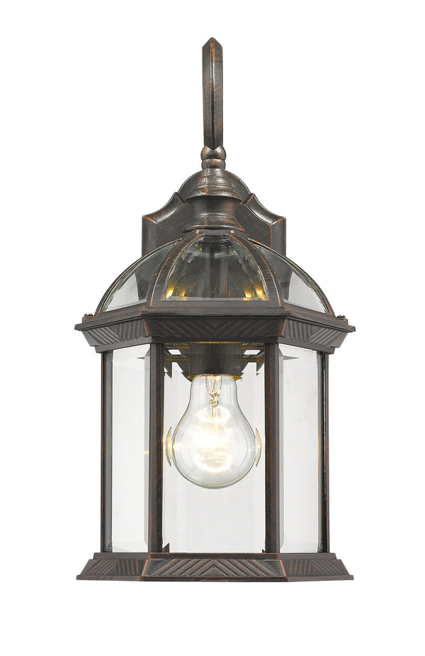 Annex 1 Light Outdoor Wall Light in Rust Finish