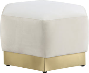 Dianna Ottoman In Cream Velvet