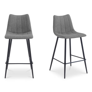 Moe's Alibi Bar Stool Dark Grey Set of Two