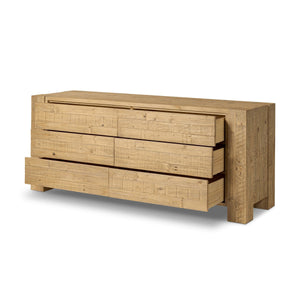 Perot 6 Drawer Dresser - Light Blonde Pine