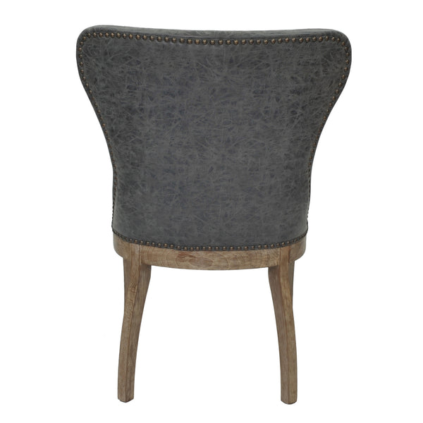 Dorsey Chair Drift Wood Legs In Nubuck Charcoal