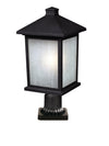 Holbrook 1 Light Outdoor Post Mount Light in Black Finish
