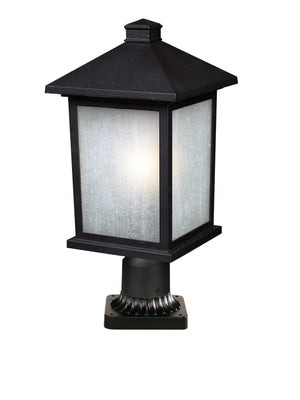 Holbrook 1 Light Outdoor Post Mount Light in Black Finish