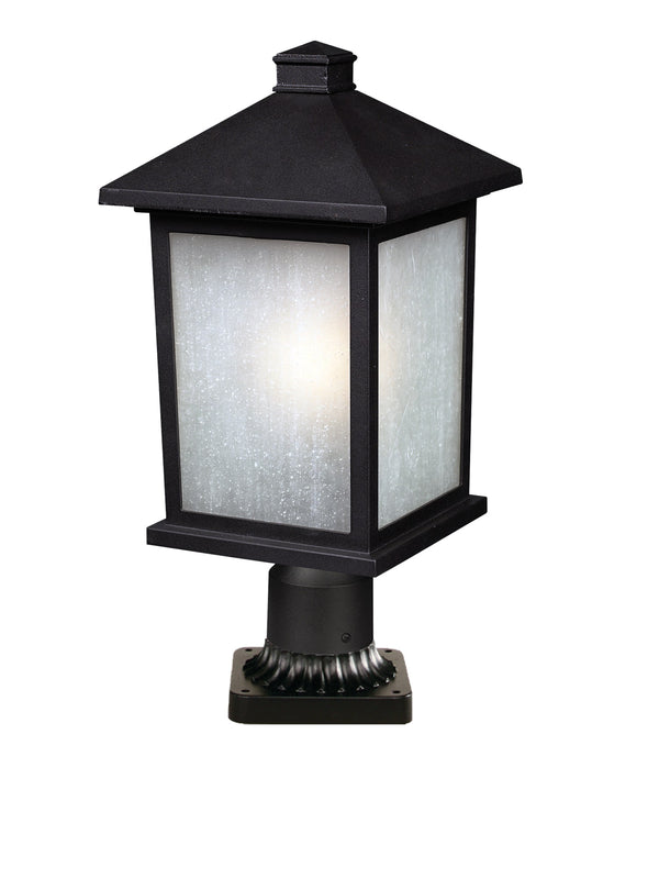 Holbrook 1 Light Outdoor Post Mount Light in Black Finish