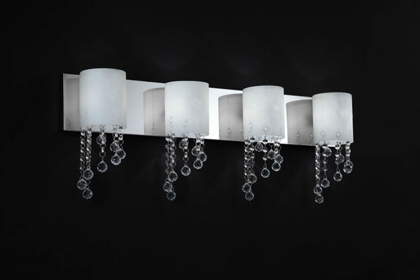 Jewel 4 Light Vanity  in Chrome Finish
