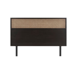 Caine KD Rattan Queen Headboard, Black