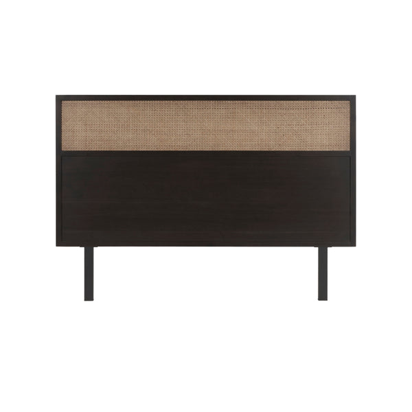 Caine KD Rattan Queen Headboard, Black