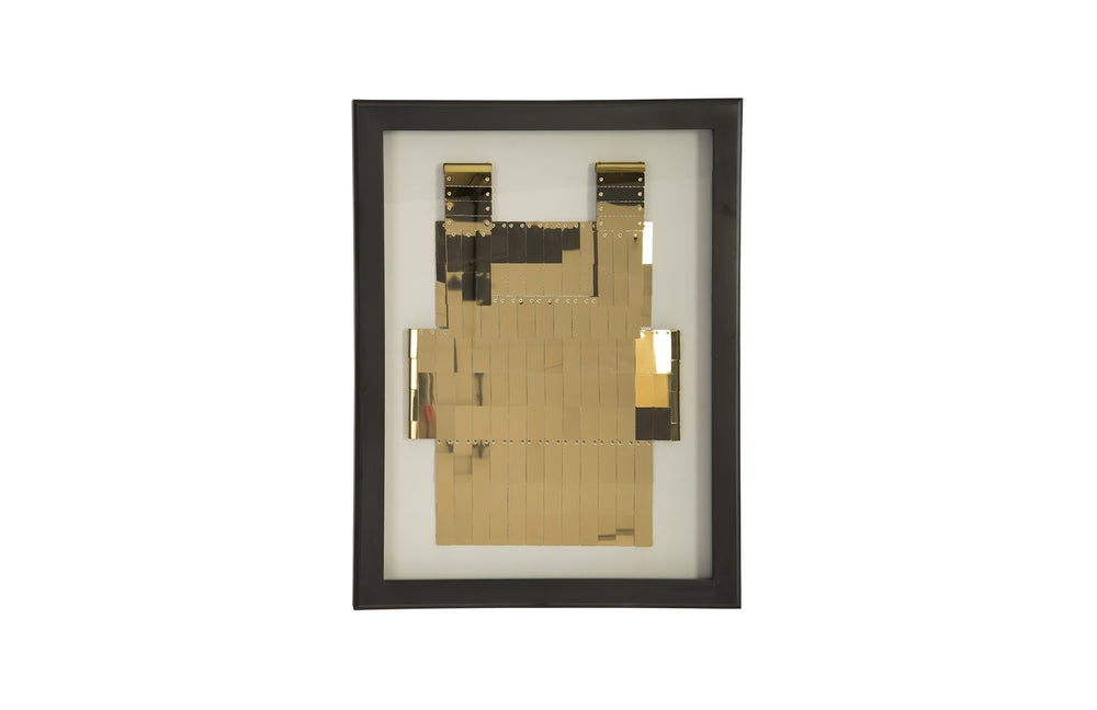 Armor Vest Wall Art , Plated Brass, w/LED