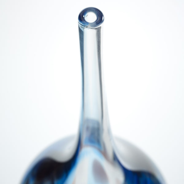 Small Pandora Vase in Amber and Blue
