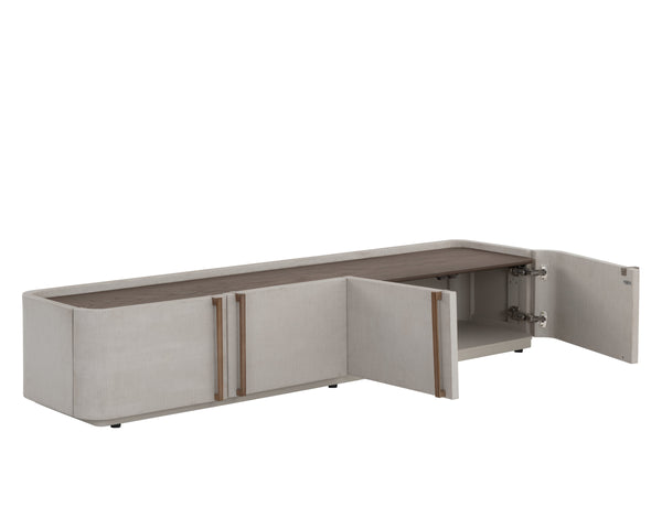 JAMILLE MEDIA CONSOLE AND CABINET - CREAM